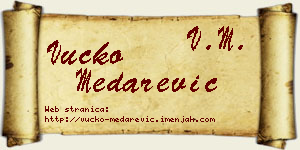 Vučko Medarević vizit kartica